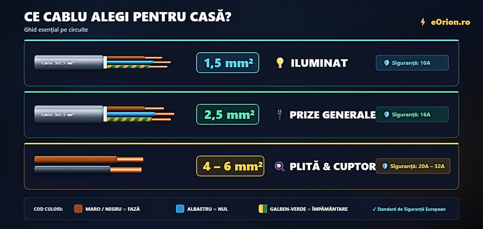 Cablu electric pentru casă: cum alegi secțiunea și tipul potrivit