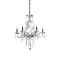 Candelabru clasic cu siraguri din sticla 6xE14/40W, AMADEUS SP6 168753 Ideal Lux