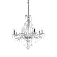 Candelabru clasic cu siraguri din sticla 8xE14/40W, AMADEUS SP8 168777 Ideal Lux