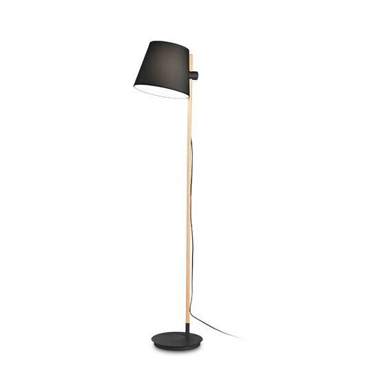 Lampadar modern negru abajur textil 1xE27/60W, Axel PT1 282084 Ideal Lux