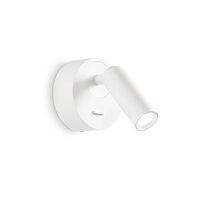 Aplica moderna alba reglabila LED 3W/260lm/3000K, BEAN Round AP 260600 Ideal Lux