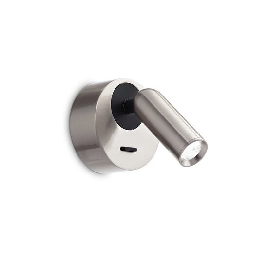 Aplica moderna nichel reglabila LED 3W/260lm/3000K, BEAN Round AP 260631 Ideal Lux