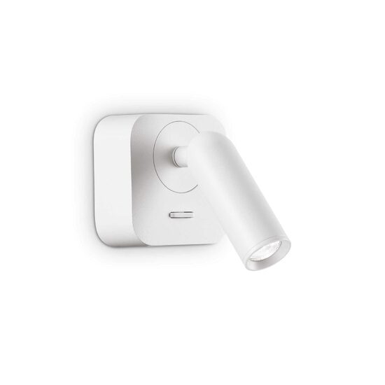 Aplica moderna alba, reglabila LED 3W/260lm/3000K, BEAN Square AP 260648 Ideal Lux