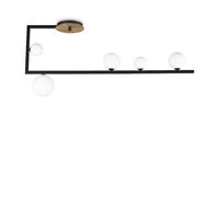 Plafoniera look industrial abajururi sticla 5xG9/15W, BIRDS PL5 273631 Ideal Lux