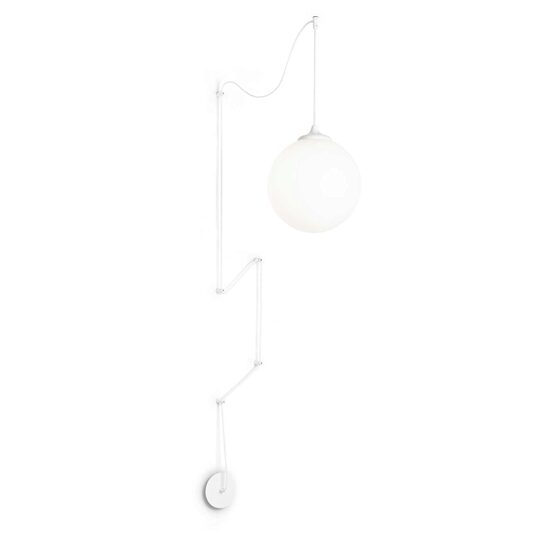 Aplica/Lustra moderna alba abajur sticla 1xE27/60W, BOA SP1 160863 Ideal Lux
