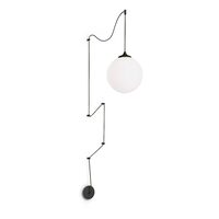 Aplica/Lustra moderna neagra abajur sticla 1xE27/60W, BOA SP1 160856 Ideal Lux