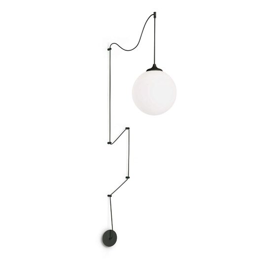 Aplica/Lustra moderna neagra abajur sticla 1xE27/60W, BOA SP1 160856 Ideal Lux