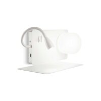 Aplica moderna alba 1xG9/28W si LED 3W/190lm/3000K, BOOK-1 AP 174792 Ideal Lux