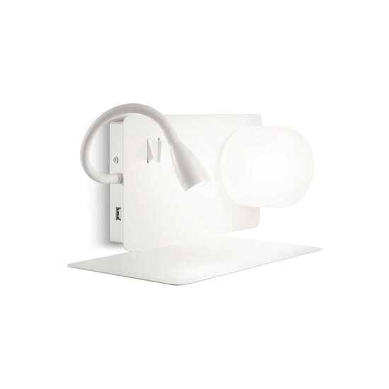 Aplica moderna alba 1xG9/28W si LED 3W/190lm/3000K, BOOK-1 AP 174792 Ideal Lux