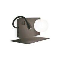Aplica moderna neagra 1xG9/28W si LED 3W/190lm/3000K, BOOK-1 AP 174808 Ideal Lux
