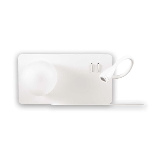Aplica moderna alba 1xG9/28W si LED 3W/190lm/3000K, BOOK-2 AP 174822 Ideal Lux