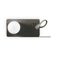 Aplica moderna neagra 1xG9/28W si LED 3W/190lm/3000K, BOOK-2 AP 174846 Ideal Lux