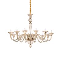 Candelabru clasic din sticla ambra 12xE14/40W, BRIGITTA SP12 199405 Ideal Lux