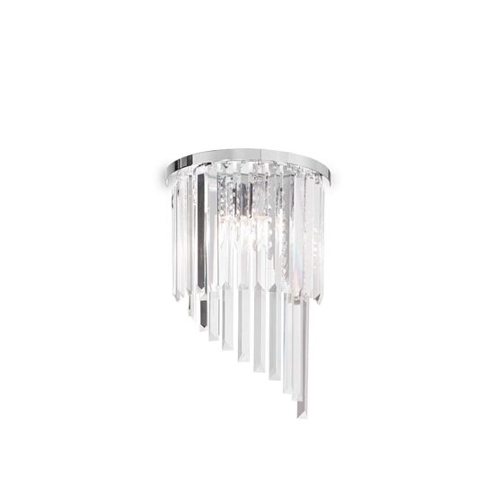 Aplica moderna cromata cu cristale 3xE14/40W, CARLTON AP3 168913 Ideal Lux