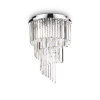 Plafoniera moderna cromata cu cristale 12xE14/40W, CARLTON PL12 168937 Ideal Lux