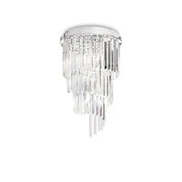 Plafoniera moderna cromata cu cristale 8xE14/40W, CARLTON PL8 168920 Ideal Lux