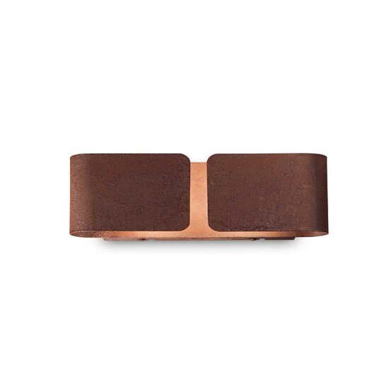 Aplica moderna finisaj corten lumina sus-jos 2xE27/60W, Clip AP2 Small 187365 Ideal Lux
