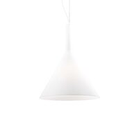 Lustra moderna alba abajur sticla 1xE27/60W, COCKTAIL SP1 Big 074313 Ideal Lux