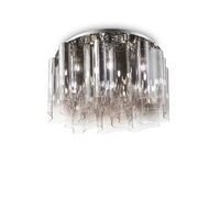 Plafoniera moderna fume abajur sticla ondulata 10xE27/52W, COMPO PL10 172804 Ideal Lux