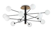 Candelabru modern abajururi sticla alba gravata 12xG9/15W, Cosmopolitan 273709 Ideal Lux