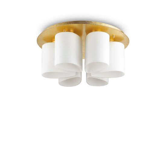Plafoniera moderna aurie abajururi sticla alba 6xE27/52W, DAISY PL6 247779 Ideal Lux