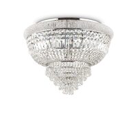 Plafoniera clasica cromata din cristal 24xE14/28W, DUBAI PL24 243566 Ideal Lux