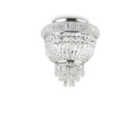 Plafoniera clasica cromata din cristal 3xE14/28W, DUBAI PL3 207162 Ideal Lux