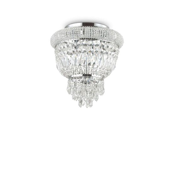Plafoniera clasica cromata din cristal 3xE14/28W, DUBAI PL3 207162 Ideal Lux
