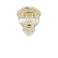 Plafoniera clasica aurie din cristal 3xE14/28W, DUBAI PL3 200996 Ideal Lux