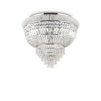 Plafoniera clasica cromata din cristal 6xE14/28W, DUBAI PL6 207186 Ideal Lux