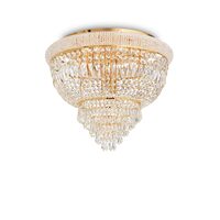 Plafoniera clasica aurie din cristal 6xE14/28W, DUBAI PL6 201016 Ideal Lux