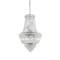 Candelabru clasic cromat din cristal 10xE14/28W, DUBAI SP10 215969 Ideal Lux