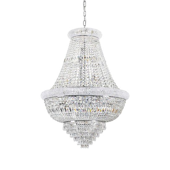 Candelabru clasic cromat din cristal 24xE14/28W, DUBAI SP24 243597 Ideal Lux