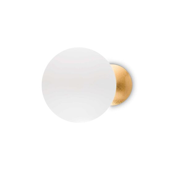 Plafoniera moderna alb-aurie LED 11W/950lm/3000K, ECLISSI AP Small 259048 Ideal Lux