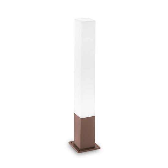 Stalp exterior maro aluminiu 1xGX53/15W, EDO PT1 Square 213088 Ideal Lux