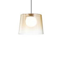 Lustra moderna din sticla finisaj ambra 1xG9/15W, FADE SP1 271316 Ideal Lux