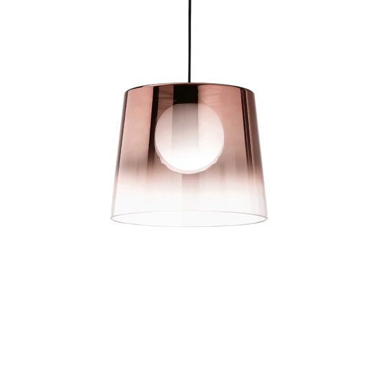 Lustra moderna din sticla finisaj cupru 1xG9/15W, FADE SP1 271309 Ideal Lux