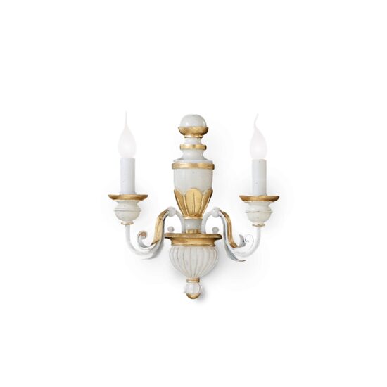 Aplica clasica din rasina alb antichizat 2xE14/40W, FIRENZE AP2 012902 Ideal Lux