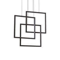 Lustra moderna neagra LED 80W/8550lm/3000K, FRAME SP Quadrato 269375 Ideal Lux