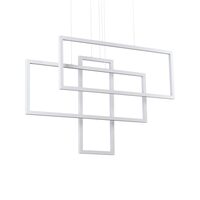 Lustra moderna alba LED 93W/10700lm/3000K, FRAME SP Rettangolo 253589 Ideal Lux