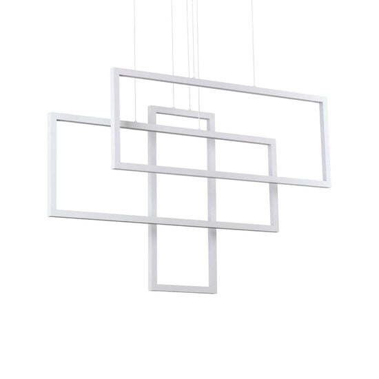 Lustra moderna alba LED 93W/10700lm/3000K, FRAME SP Rettangolo 253589 Ideal Lux