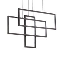 Lustra moderna neagra LED 93W/10700lm/3000K, FRAME SP Rettangolo 269382 Ideal Lux