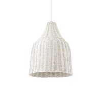 Lustra din rachita alba 1xE27/60W, HAUNT SP1 159256 Ideal Lux