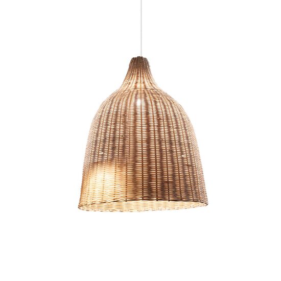 Lustra din rachita maro 1xE27/60W, HAUNT SP1 159812 Ideal Lux