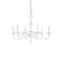 Candelabru florentin alb brate turnate 6xE14/40W, JUSTINE SP6 197500 Ideal Lux