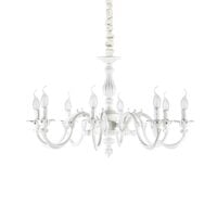 Candelabru florentin alb brate turnate 8xE14/40W, JUSTINE SP8 197524 Ideal Lux