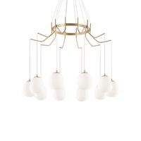 Candelabru modern alama satinata 10xG9/15W, KAROUSEL SP10 206394 Ideal Lux