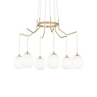 Candelabru modern alama satinata 6xG9/15W, KAROUSEL SP6 206387 Ideal Lux