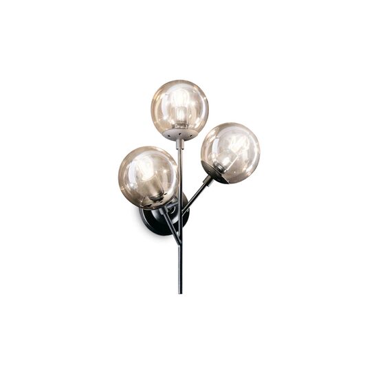 Aplica cu look industrial abajururi sticla 3xE27/42W, KEPLER AP3 187006 Ideal Lux