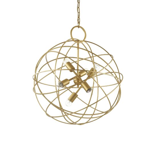 Candelabru modern auriu 6xE27/60W, KONSE SP6 156026 Ideal Lux